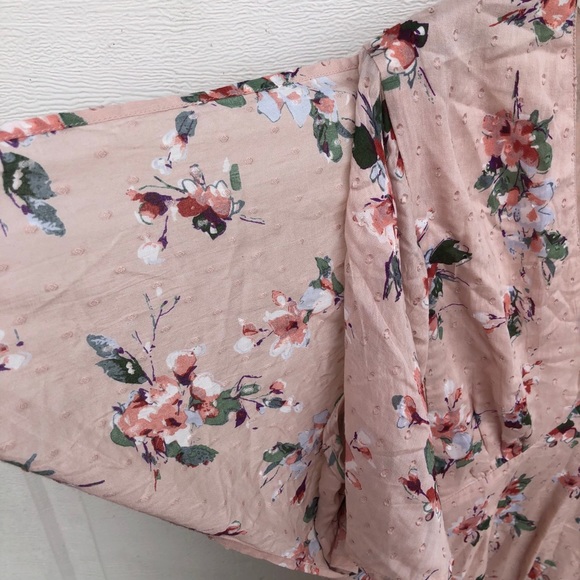 California Moon Rise Women’s Dress Pale Pink Floral Boho Romantic Large - Picture 5 of 7